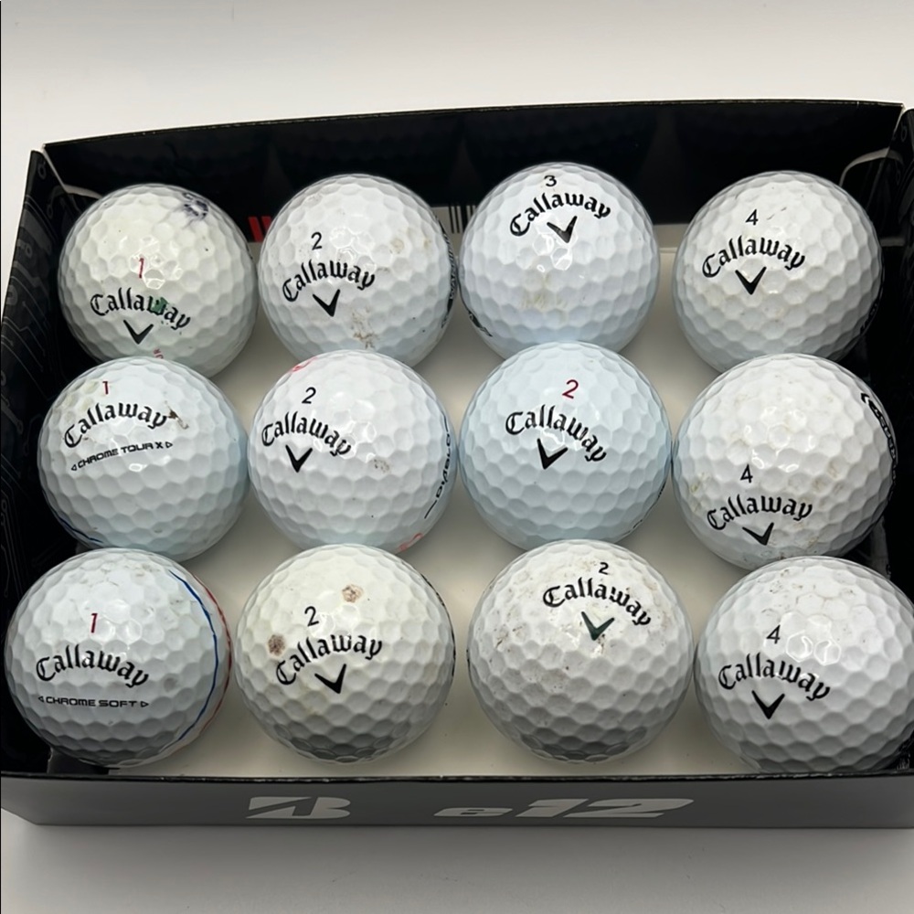 Callaway White Golf Balls 1 Dozen Used